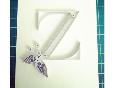 JJBLN - Z art design font hand lettering lettering paper paper art quilling typography white