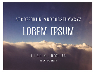 JJBLN - Regular font minimalist narrow serif slab serif typography