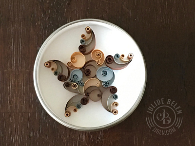 JJBLN - Mini Quilled Paper Star curling jjbln julidebelen magnetic paper paper art paper quilling round star