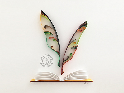 JJBLN - Poetry Competition Artwork artwork book colorful competition design paper art poetry quill quill pens quilled paper art quilling