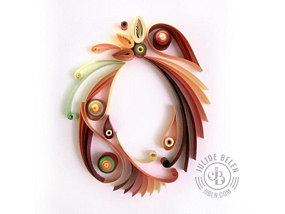 JJBLN - 0 2017 colorful curls illustration jjbln julide belen paper paper art quilled paper art quilling typography