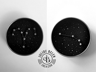 JJBLN | Sun Signs and Constellations aries constellation fridge magnet galaxy magnetic paper paper art quilling stars sun sign