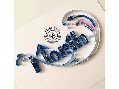 JJBLN | North blue cold north paper art quilled typography quilling typography winter