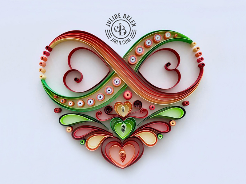 JJBLN | Custom Infinity Heart Quilling Paper Art by J J B ...