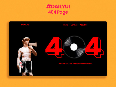 #DAILYUI - 008 - 404 Page 404page adobe xd daily ui design music ui