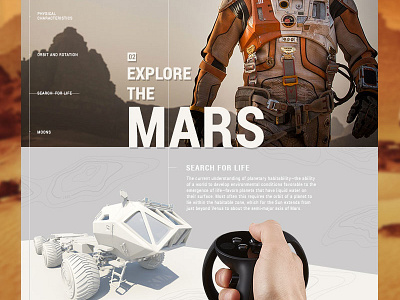 Daily UI challenge #002 cosmos mars moon web