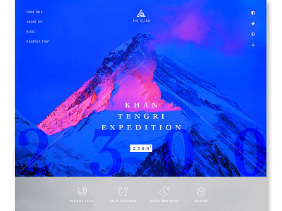 Daily UI challenge #006 climb everest expedition game minimal mountain ui ux web