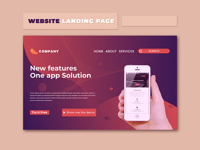 Website Landing Page branding design graphic design illustration landing page logo minimal typography ui ux vector website website landing page