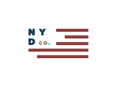 New York Distilling Company – Logo blue brand branding design designer distillery flag identity illustration logo red