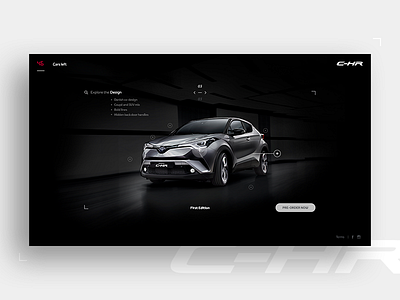 The Danish Toyota CHR Campaign car clean design digital graphic design interface minimalistic responsive toyota ui ux web