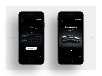 The Danish Toyota CHR Campaign car design designer digital graphic design interface minimalistic mobile responsive toyota ui ux