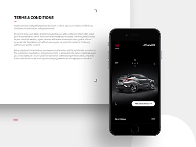 The Danish Toyota CHR Campaign car design designer digital graphic design interface mobile responsive toyota ui ux web