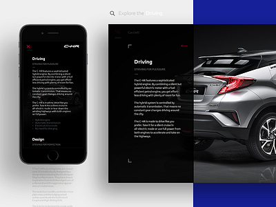 The Danish Toyota CHR Campaign car design digital graphic design interface minimalistic mobile responsive toyota ui ux web