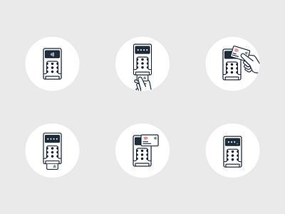 Dankort Icons branding graphic design icon icons illustrations nfc payment userflow