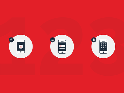 Dankort Mobile Icons app branding design graphic-design icon icons illustrations mobile-payment