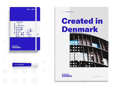 Dansk Erhverv blue branding design identity