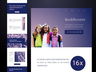 BookBooster freight text pro homepage nonprofit overpass web design