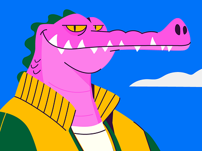 Lagarto character colors cool costarica crocodile illustration lizard