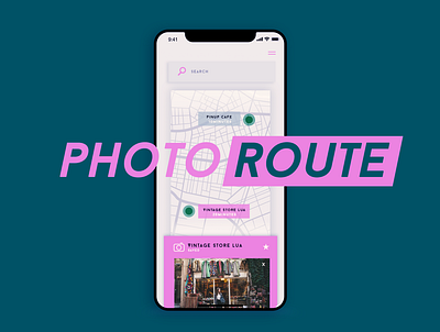 photo route app app costa rica design location map photo route ui ux vintage