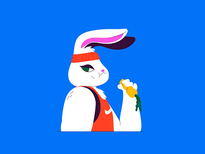 g bunny for 36 days of type 36daysoftype bunny characterdesign conejo costa rica eat fruits fitness gym illustrator nike rabbit sports