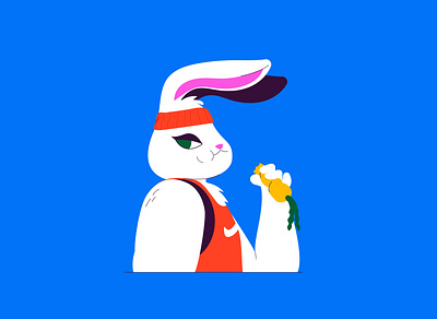 g bunny for 36 days of type 36daysoftype bunny characterdesign conejo costa rica eat fruits fitness gym illustrator nike rabbit sports