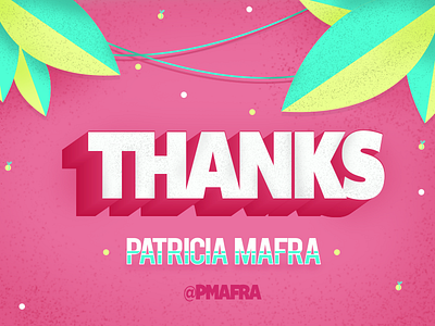 Thank You Patricia Mafra dribbble invitation thanks