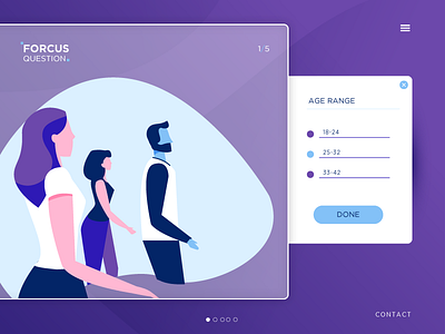 UI survey design app art costa rica design flat illustration people purple ui ux web