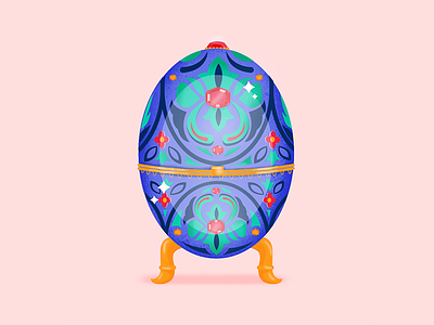 Russian egg costa rica egg flower illustration jewelry russia
