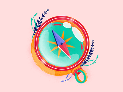 compass | Q adventure compass costa rica cute flowers nature pink tools travel