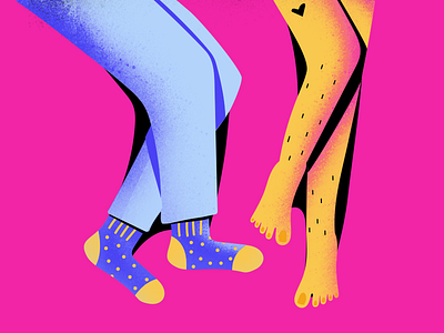 with or without socks ? costarica feets illustration love sleep socks