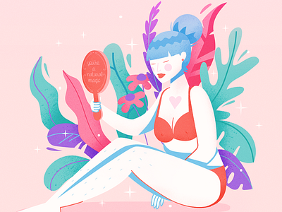 Woman beauty costarica flower instagram love magic mirror pink plants woman