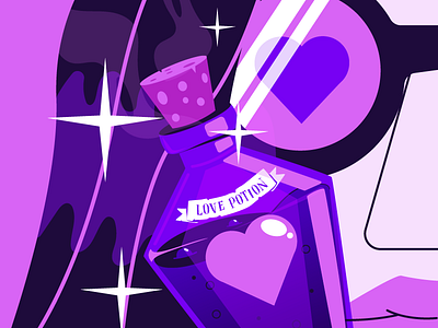 Love Potion costarica illustration love magic purple saint valentines woman