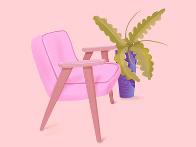 Dream couch couch danijg22 house illustration livingroom plant procreate