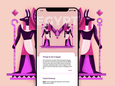 Egypt Travel Guide app egypt illustration travel uidesign ux