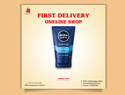 AD DESIGN ad design advertising face wash ad design graphic design oneline shop ad design product ad social media ad template