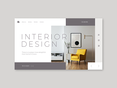Interior design website design ui ux