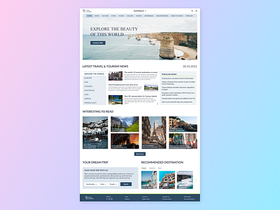 Travel Portal website design