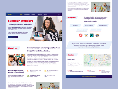 Summer Camp Homepage Redesign