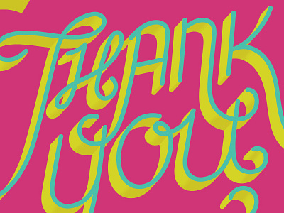 Thank You design hand lettering illustration lettering type typography