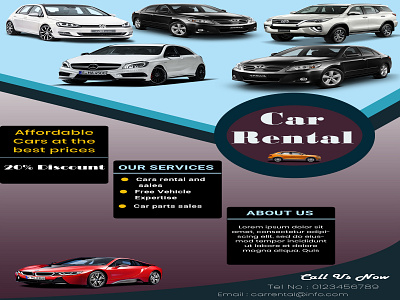 Car rental flyer design app branding carrentalflyer cars design graphic design illustration logo paulinuce photoshop ui ux