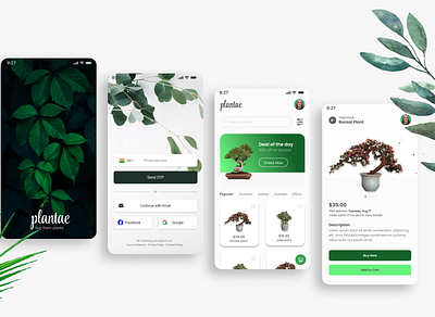 Plantae - plant selling app app design ui ux