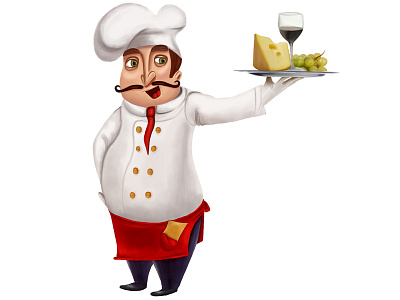 Chef chef cook digital painting drawing illustration painting photoshop