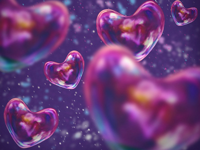 Heart Bubbles bubbles digital painting drawing hearts illustration painting photoshop