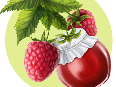 Raspberry Jam digital painting drawing fruits illustration jam painting photoshop raspberry