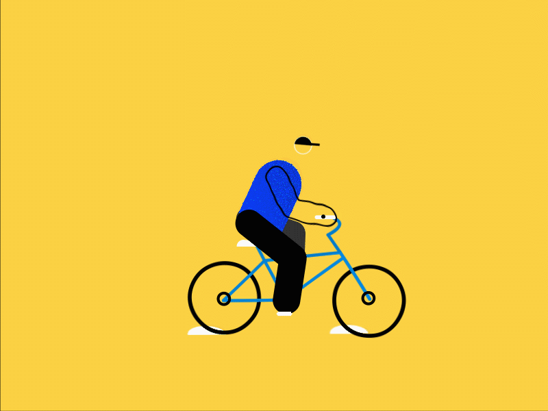 Bicycle bicycle blue rubberhose yellow