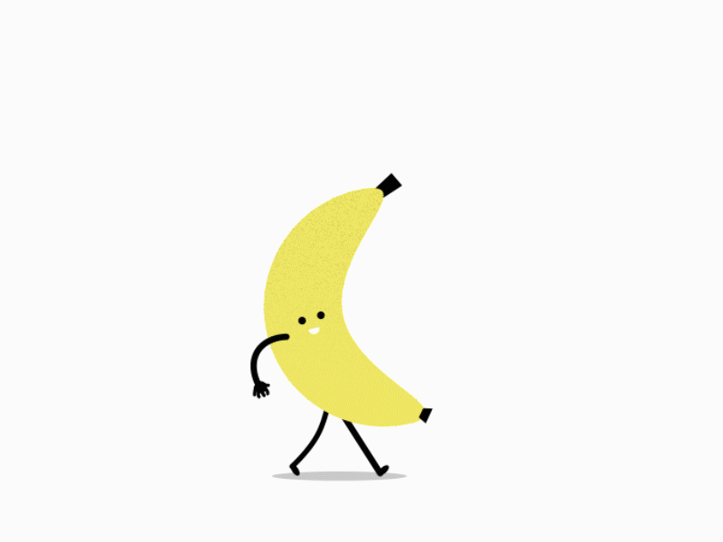 Little Banana 🍌 banana black character rigging rubberhose yellow