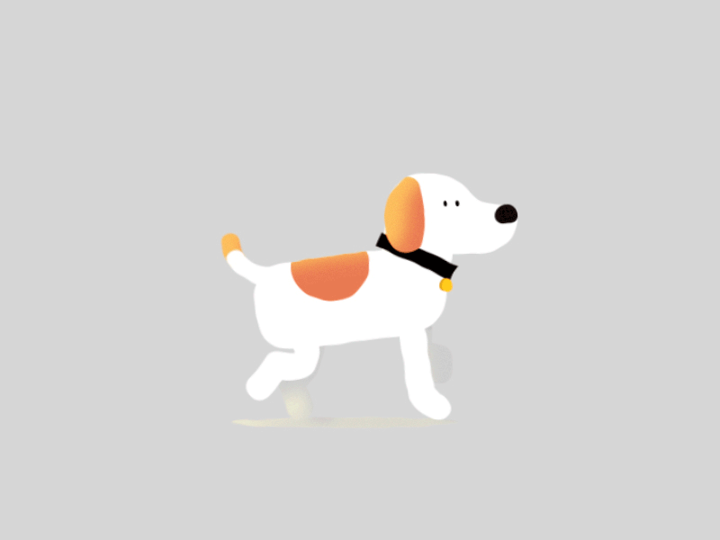 Dog animation character design dog illustration motion rigging rubberhose vector walkcycle