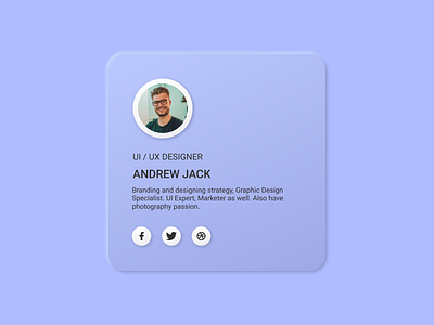 Profile Card Design Ui By Fidrw On Dribbble