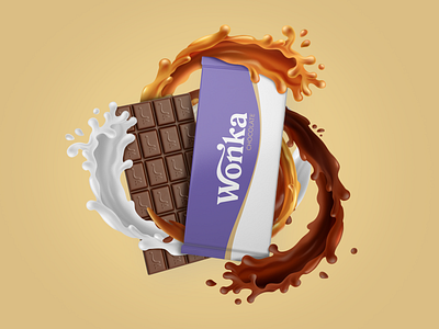 Wonka - Packaging Design brand brand design branding chocolate daniele maniezzo design graphic design identity design illustration logo logo designer packaging design redesign vector wonka