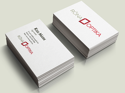 Róna Optika branding and business cards branding brandon business card flat grotesque minimal